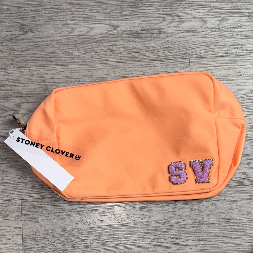 Stoney Clover Lane Peach Cosmetic Bag